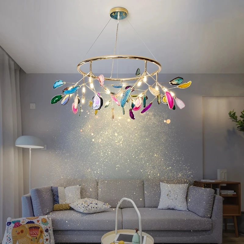 Modern Agate Decor Chandelier Lighting Color Carnelian Branches Hanging Lamp Living Room Bedroom Kitchen Lamp Interior Lighting
Modern Agate Decor Chandelier Lighting Color Carnelian Branches Hanging Lamp Living Room Bedroom Kitchen Lamp Interior Lighting