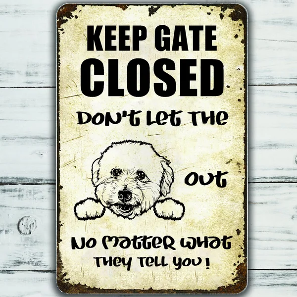 Bichon Frise Sign Funny Keep Gate Closed Tin Sign Vintage Farm Decor Art Pet Lover Tin Metal Sign Zoo Bar Club Cafe Garage 
Bichon Frise Sign Funny Keep Gate Closed Tin Sign Vintage Farm Decor Art Pet Lover Tin Metal Sign Zoo Bar Club Cafe Garage