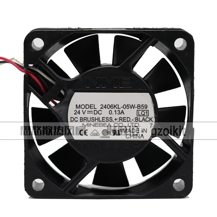 Оригинальный NMB 2406KL 05W B59 LQ1 6015 24V 0.13A CNC Fanuc Вентилятор охлаждения 60x60x15 мм