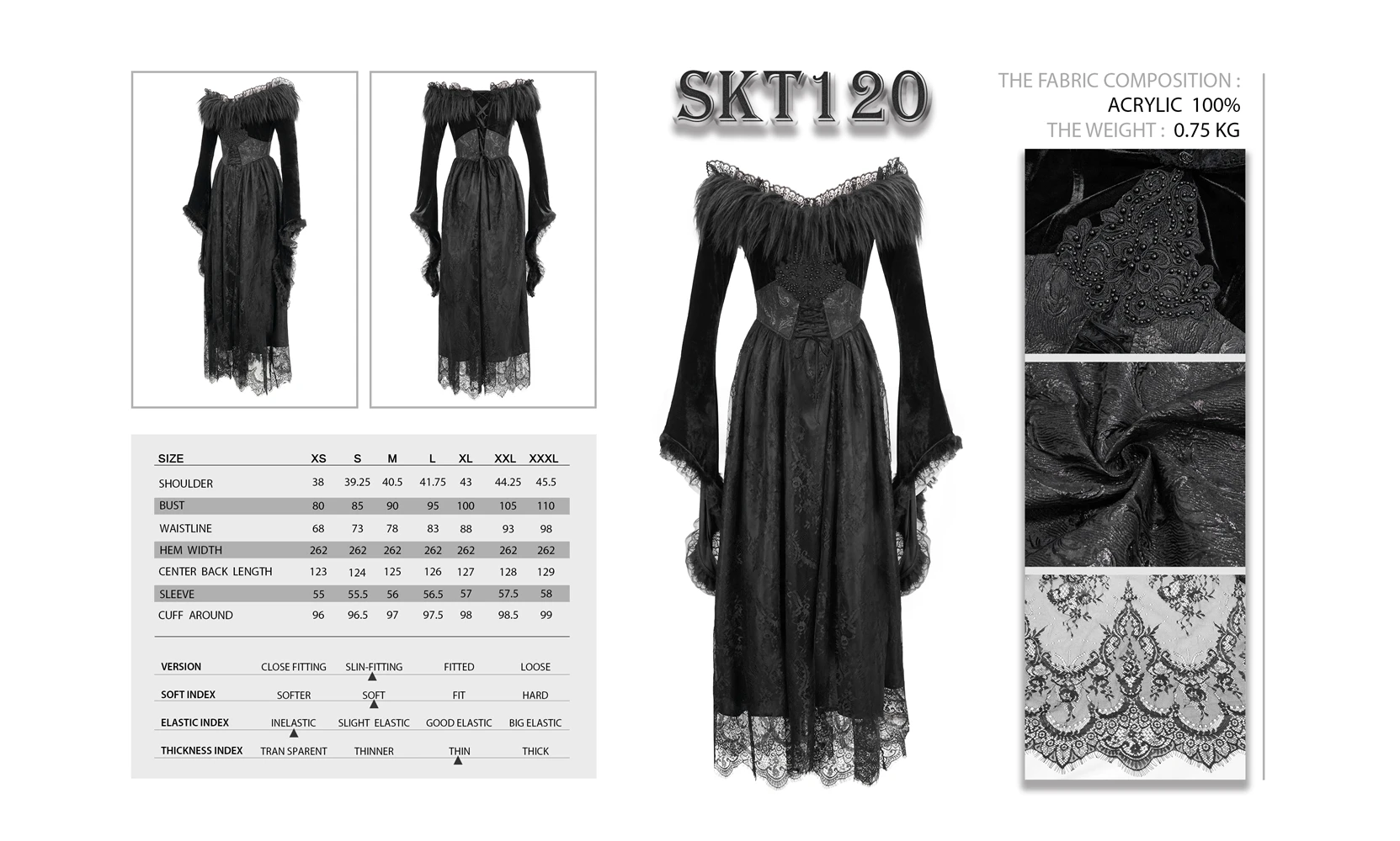 Devil Fashion Women's Gothic Off Shoulder Long Dress Gorgeouslace Collect Waist Prom Party Long Sleeve Skirt
Devil Fashion Women's Gothic Off Shoulder Long Dress Gorgeouslace Collect Waist Prom Party Long Sleeve Skirt