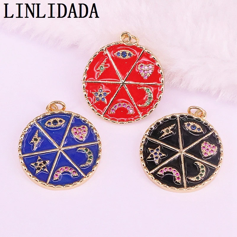 8Pcs High Quality Trendy Enamel CZ Eye Star Mix Pattern Round Charm Pendant Necklaces Gold Color Copper For Women Girl
8Pcs High Quality Trendy Enamel CZ Eye Star Mix Pattern Round Charm Pendant Necklaces Gold Color Copper For Women Girl