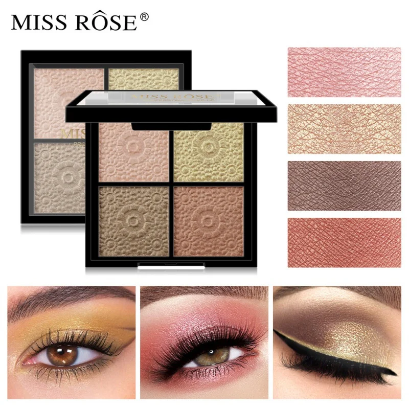 4 Colors Holographic Shiny Matte Pigment Eyeshadow Waterproof Metallic Women Eye Makeup Cosmetics MISS ROSE Eye Shadow Palette
4 Colors Holographic Shiny Matte Pigment Eyeshadow Waterproof Metallic Women Eye Makeup Cosmetics MISS ROSE Eye Shadow Palette