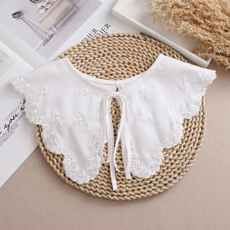 Womens Hollow Out Dragonfly White False Fake Collar Lolita Jacquard Floral Lace Big Shawl Necklace Short Poncho Capelet
Womens Hollow Out Dragonfly White False Fake Collar Lolita Jacquard Floral Lace Big Shawl Necklace Short Poncho Capelet