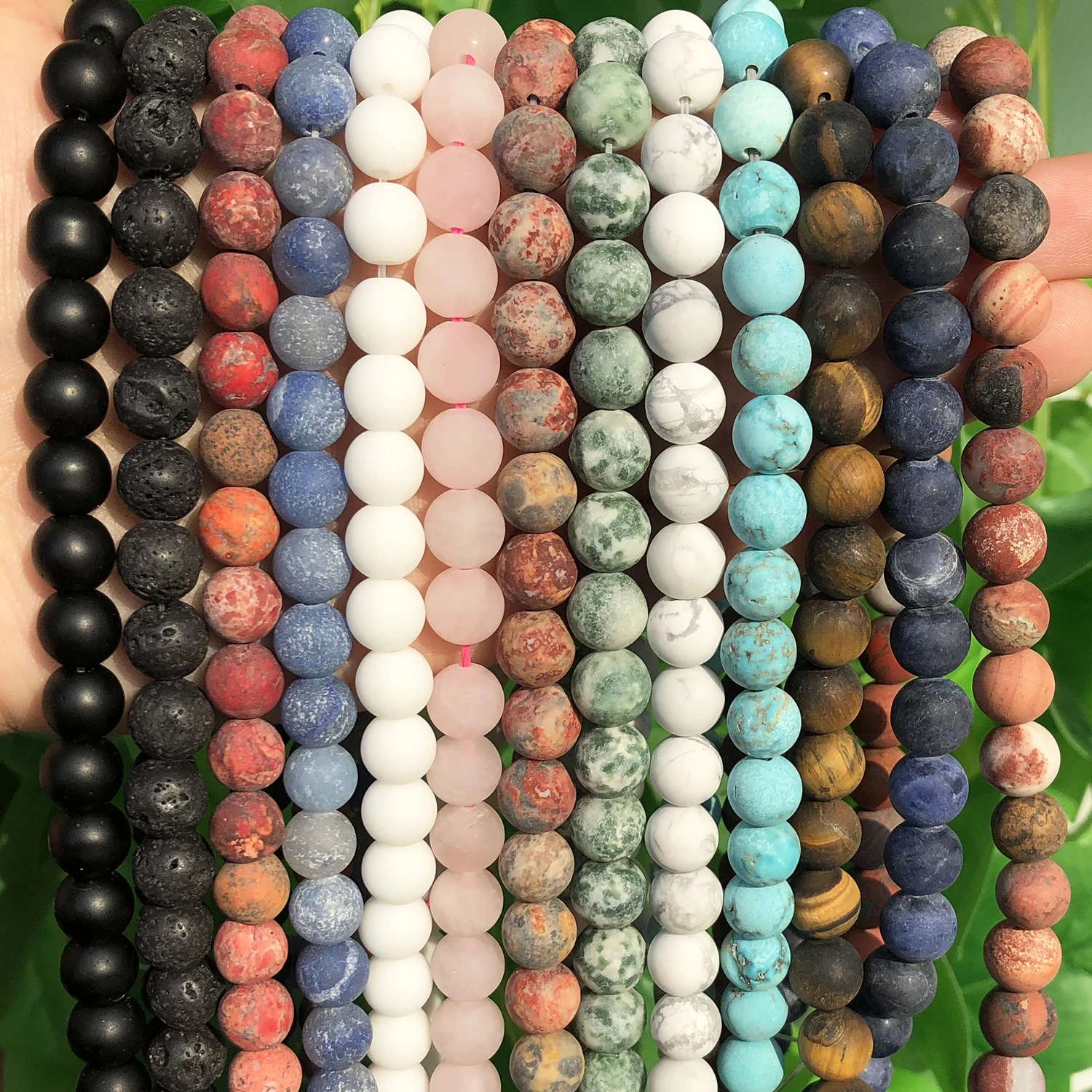Natural Matte Frosted Jaspers Agates Amazonite Jades Quartz Turquoises Stone Round Spacer Bead For Jewelry Making DIY Accessorie
Natural Matte Frosted Jaspers Agates Amazonite Jades Quartz Turquoises Stone Round Spacer Bead For Jewelry Making DIY Accessorie