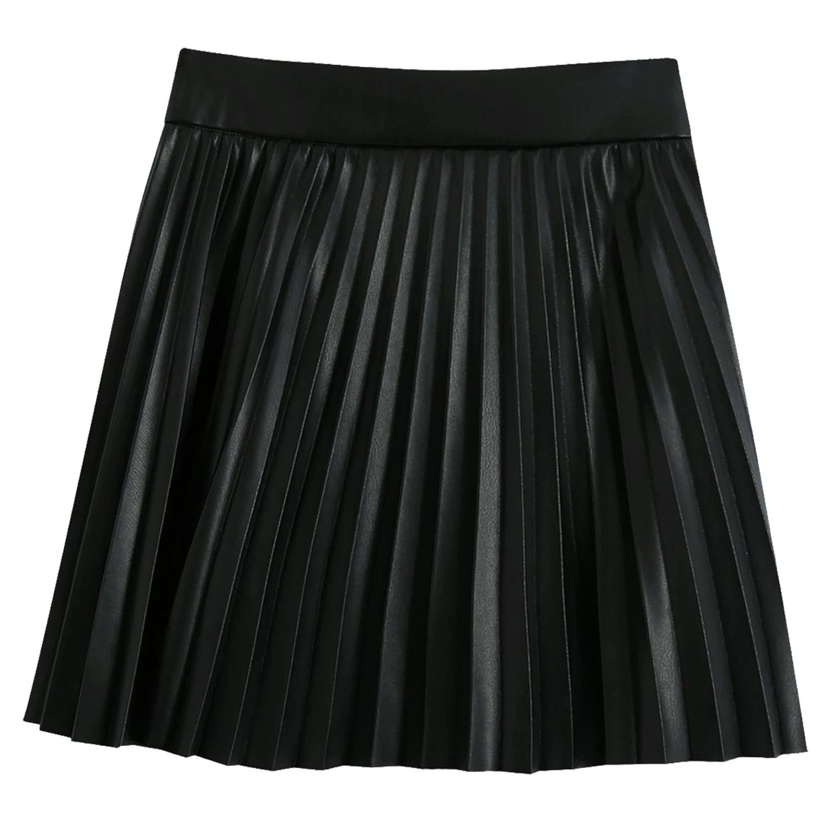 Solid Color PU Leather Women High Waist Button Pleated Skirt Clubwear Autumn Vintage Casual Fashion Asymmetrical Sexy Miniskirts
Solid Color PU Leather Women High Waist Button Pleated Skirt Clubwear Autumn Vintage Casual Fashion Asymmetrical Sexy Miniskirts