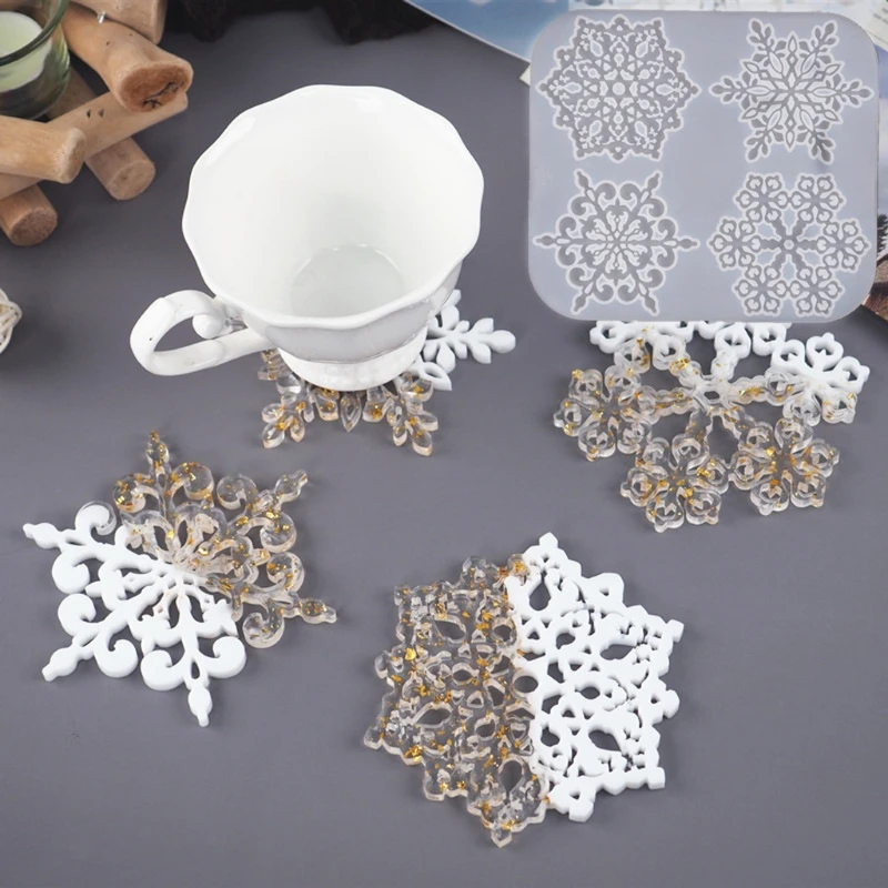 Snowflake Coaster Mold 4 inch Coaster Silicone Mold DIY Geode Coaster Candle Holder Craft Decorations Mould Craft Tool 
Snowflake Coaster Mold 4 inch Coaster Silicone Mold DIY Geode Coaster Candle Holder Craft Decorations Mould Craft Tool
