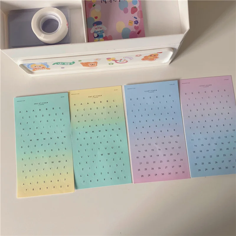 INS same gradient color English alphanumeric hand account book decoration sticker label sticker 1 pack of 2 sheets
INS same gradient color English alphanumeric hand account book decoration sticker label sticker 1 pack of 2 sheets