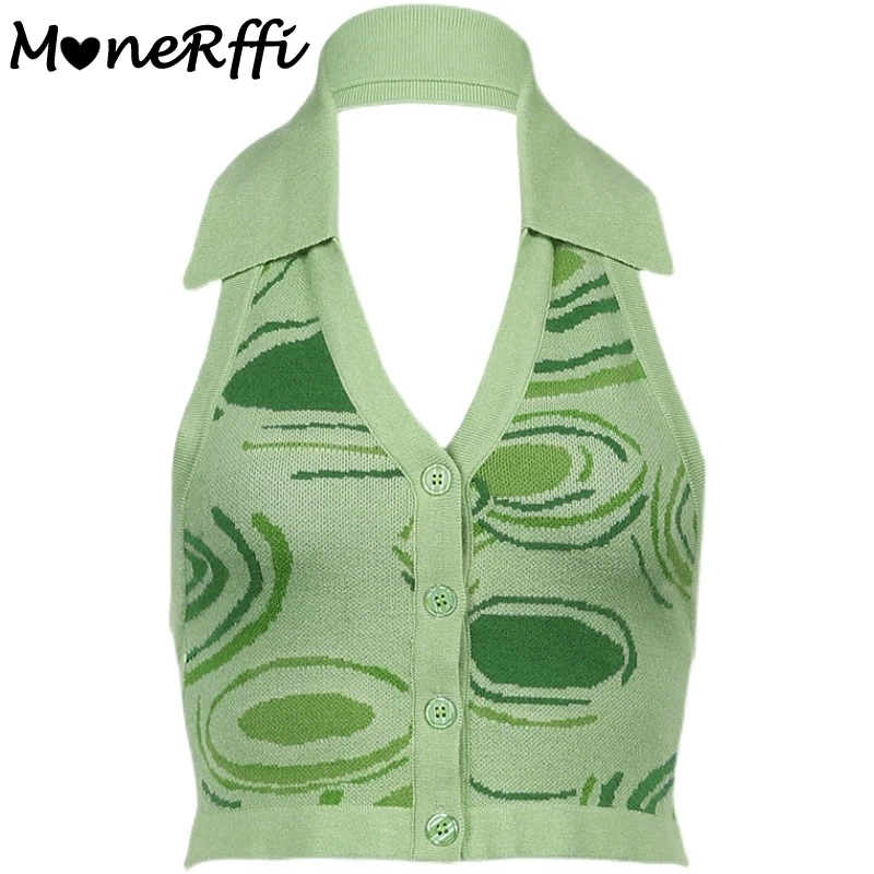 MoneRffi Summer Striped Y2k Tops Halter Knitted Vest For Women Sexy Backless Slim Crop Tops Outfits Female Tank Tops Streetwear
MoneRffi Summer Striped Y2k Tops Halter Knitted Vest For Women Sexy Backless Slim Crop Tops Outfits Female Tank Tops Streetwear
