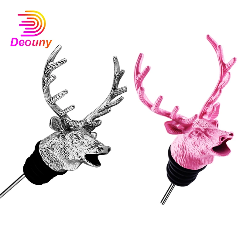 DEOUNY Deer Head Wine Mouth Bottle Spout Dispenser Zinc Alloy Spirit Bottle Shot Liquor Pourer Bar Tools
DEOUNY Deer Head Wine Mouth Bottle Spout Dispenser Zinc Alloy Spirit Bottle Shot Liquor Pourer Bar Tools