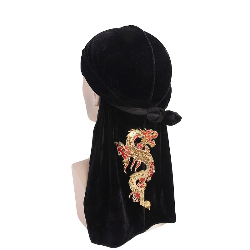 China Fashion Dragon Pattern Hair Caps Velvet Durag Sleeping Headwrap Women Men Turban Hair Styling Accessories
China Fashion Dragon Pattern Hair Caps Velvet Durag Sleeping Headwrap Women Men Turban Hair Styling Accessories