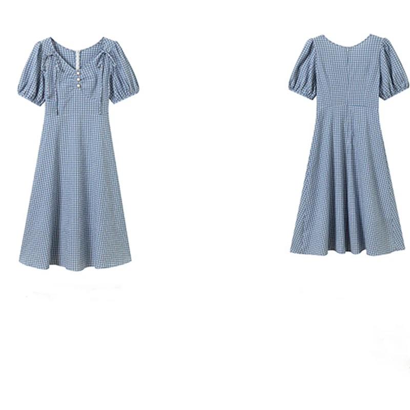 Ciyesay dresses woman summer 2021 korean fashion casual dress female clothing French platycodon skirt plaid short sleeved dress
Ciyesay dresses woman summer 2021 korean fashion casual dress female clothing French platycodon skirt plaid short sleeved dress