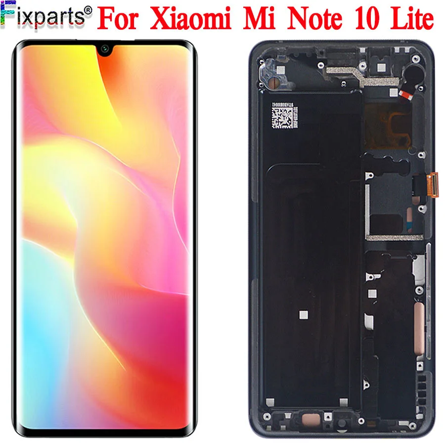 AMOLED экран для Xiaomi Mi Note 10 Lite оригинальный ЖК дисплей + сенсорный M2002F4LG M1910F4