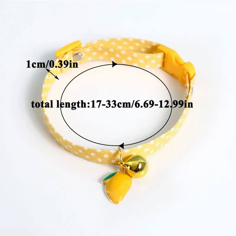 Cat Dog Fruit Pendant Collar Puppy Neck Ring Strap With Bell Cute Strawberry Orange Pineapple Peach Safety Pet Supply Adjustable 
Cat Dog Fruit Pendant Collar Puppy Neck Ring Strap With Bell Cute Strawberry Orange Pineapple Peach Safety Pet Supply Adjustable