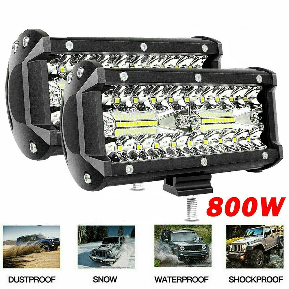 2pcs 7inch 800W LED Work Light Bar Flood Spot Combo Fog Lamp Offroad Driving Truck
2pcs 7inch 800W LED Work Light Bar Flood Spot Combo Fog Lamp Offroad Driving Truck