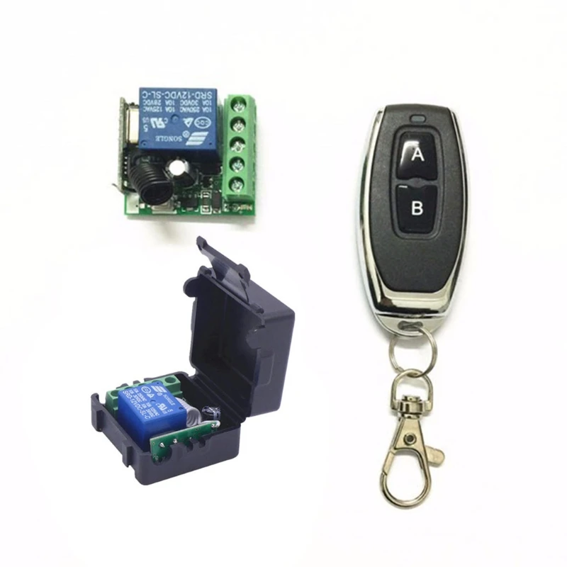 433Mhz Universal Wireless Remote Control Switch DC 12V 1CH Relay Receiver Module RF Transmitter 433 Mhz Remote Controls
433Mhz Universal Wireless Remote Control Switch DC 12V 1CH Relay Receiver Module RF Transmitter 433 Mhz Remote Controls