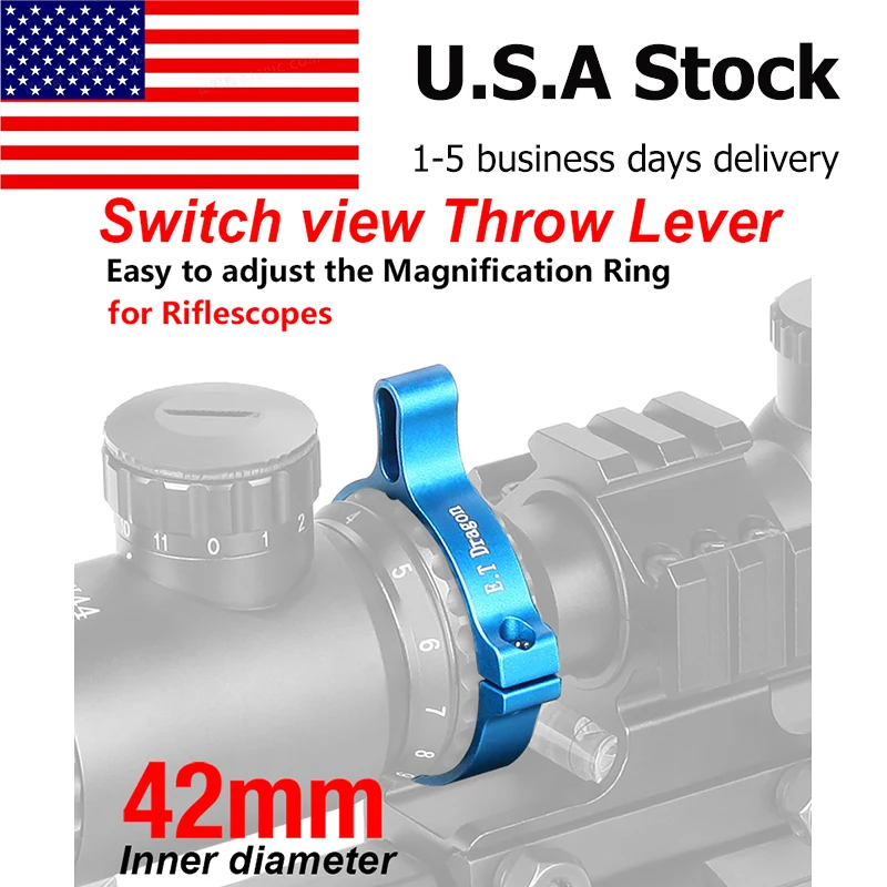 

E.T Dragon Free Shipping Black Blue Aluminum Tactical Switch View Throw Lever for Riflescopes HS33-0132