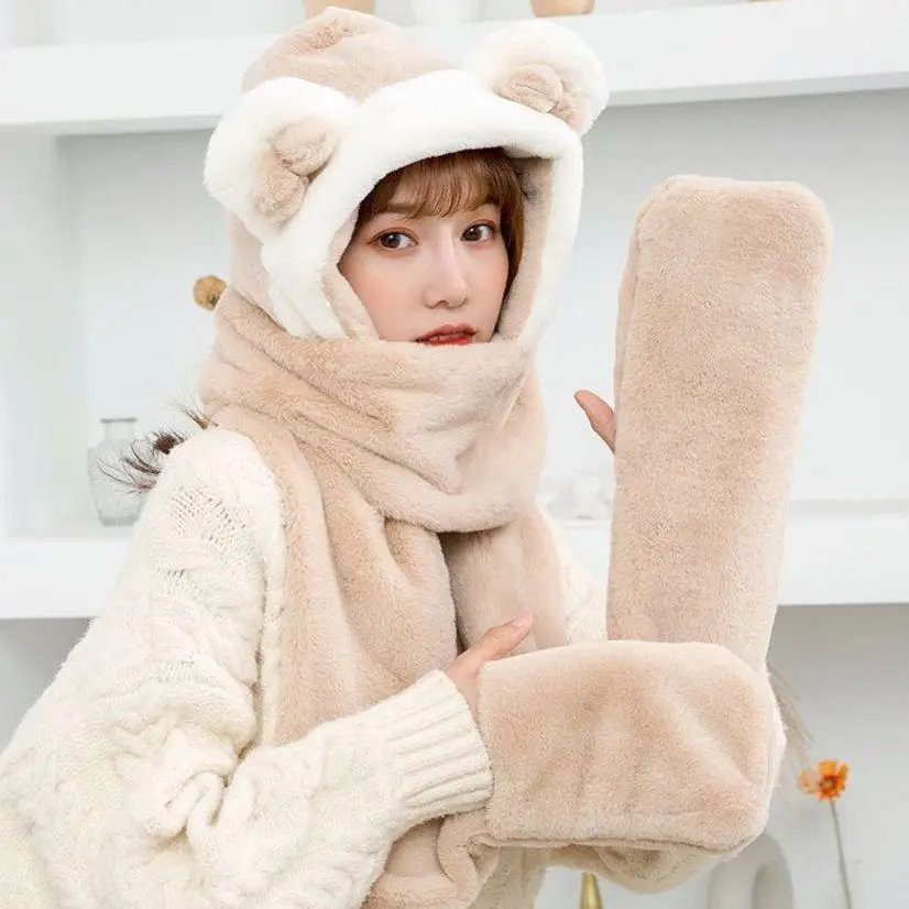Fashion Winter Women Hat Faux Rabbit Fur Cute Bear Ear Beanies Caps for Women Girls Plush Winter Windproof Warm Hat With Ears
Fashion Winter Women Hat Faux Rabbit Fur Cute Bear Ear Beanies Caps for Women Girls Plush Winter Windproof Warm Hat With Ears