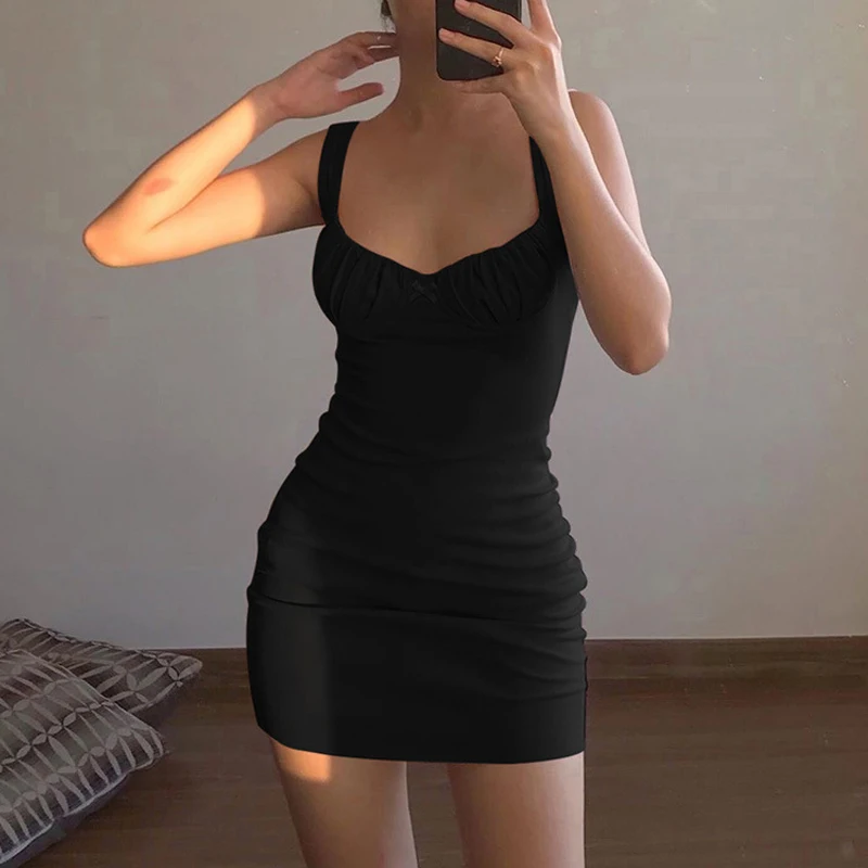 Sexy Skinny Bralette With Bow Low Cut Slim Dress 2021 Women Summer Fashion Sleeveless Backless Dress Female Party Club
Sexy Skinny Bralette With Bow Low Cut Slim Dress 2021 Women Summer Fashion Sleeveless Backless Dress Female Party Club
