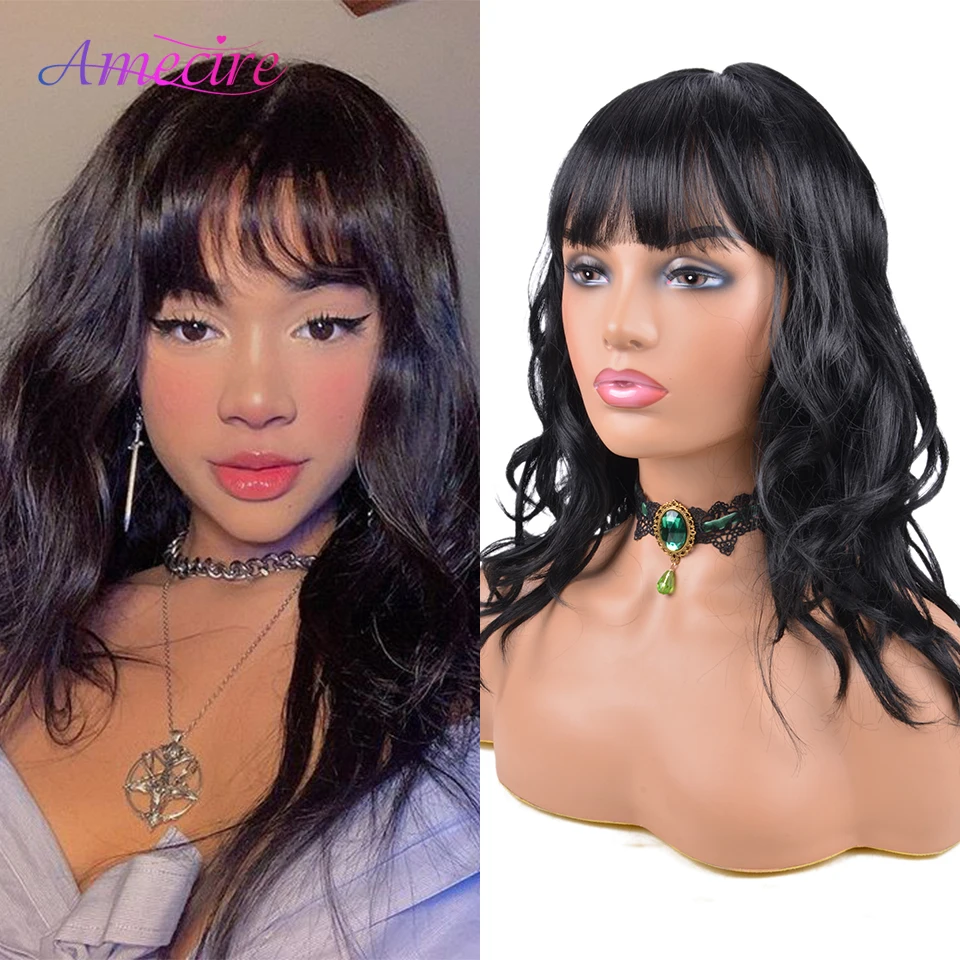 Synthetic Short Curly Bob Wigs With Bangs for Women Wavy Wave Bob Wig Natural Heat Resistant Fiber Hair Wigs
Synthetic Short Curly Bob Wigs With Bangs for Women Wavy Wave Bob Wig Natural Heat Resistant Fiber Hair Wigs