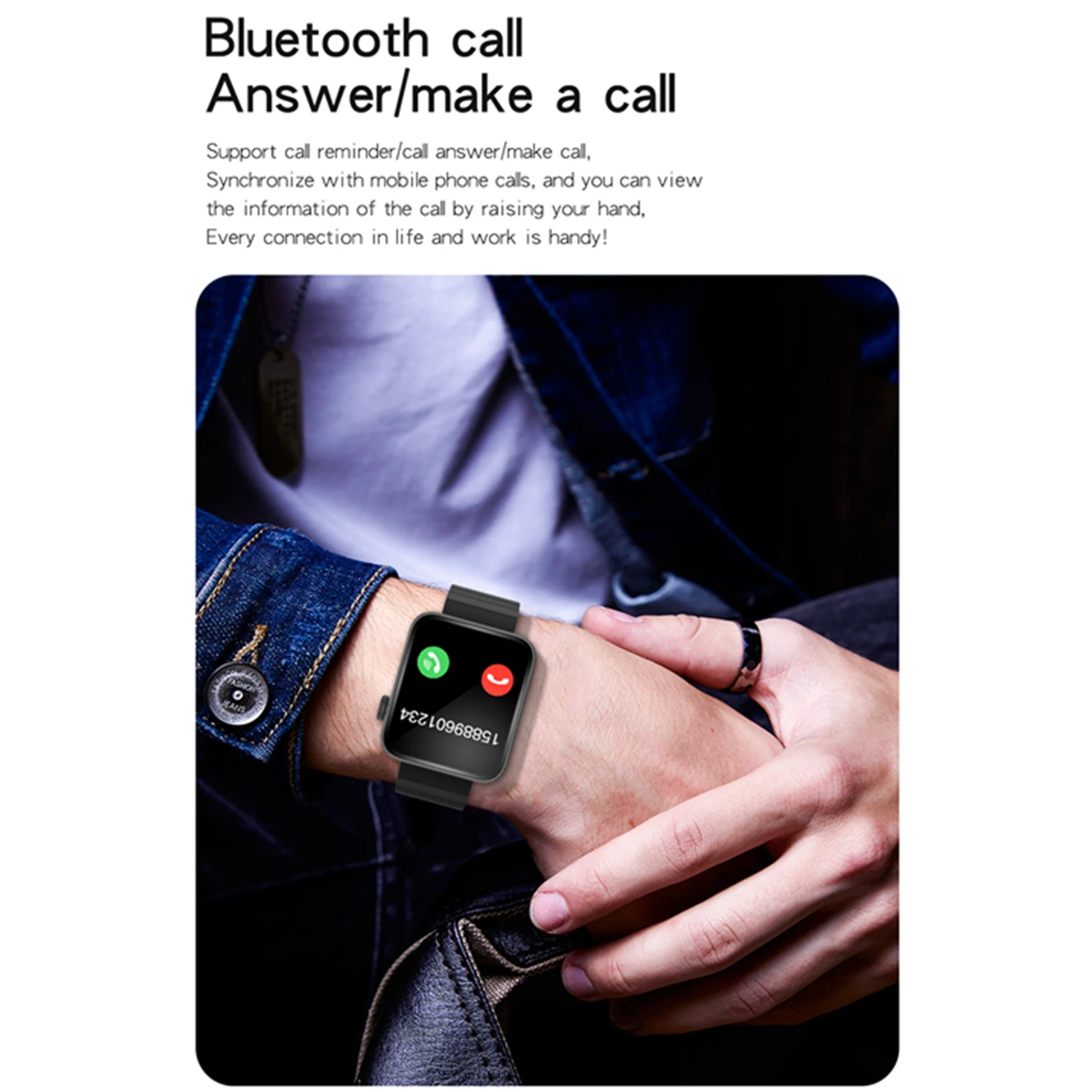 UNIWA P88 1.54 Inch Smartwatch Men Women Heart Rate Monitor For iOS Android Sport Clock Heart Rate Monitor Fitness Tracker
UNIWA P88 1.54 Inch Smartwatch Men Women Heart Rate Monitor For iOS Android Sport Clock Heart Rate Monitor Fitness Tracker