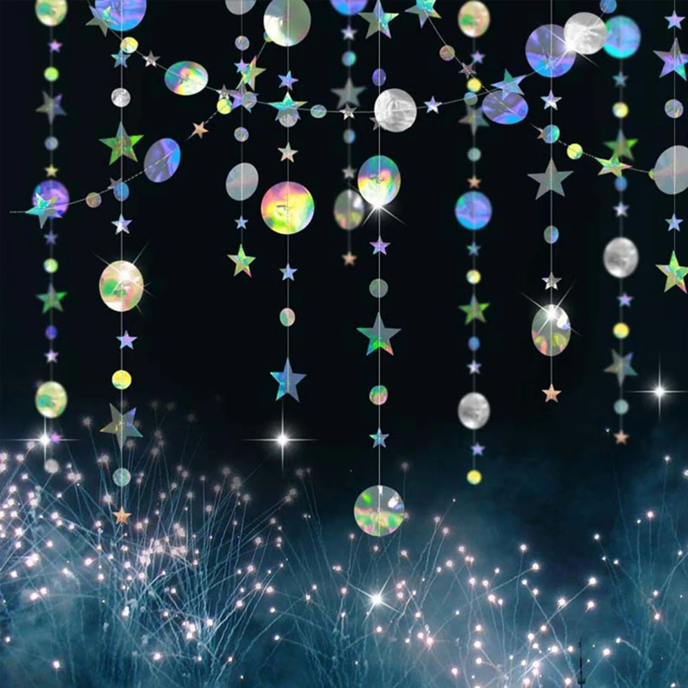4M Wedding Party Iridescent Circle Dots Garland Paper Hanging Wall String Chain Birthday Flag Hanging Baby Shower Decorations
4M Wedding Party Iridescent Circle Dots Garland Paper Hanging Wall String Chain Birthday Flag Hanging Baby Shower Decorations