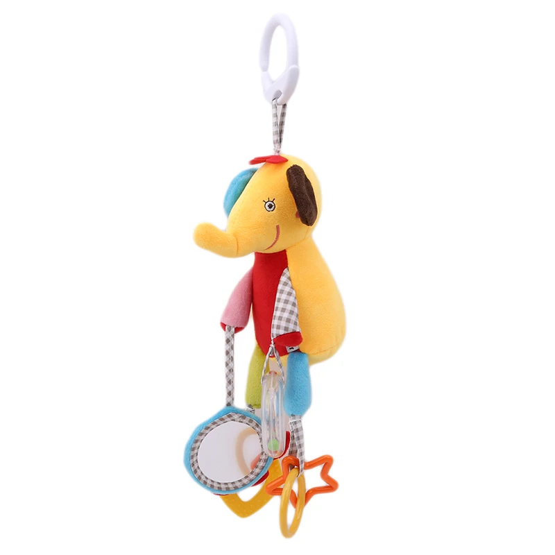 

Jjovce Newborn Baby Boy Girl Cute Cotton Hanging Rattles Infant Animal Owl Bear Monkey Hand Bell Kids Plush Toy Development Gift