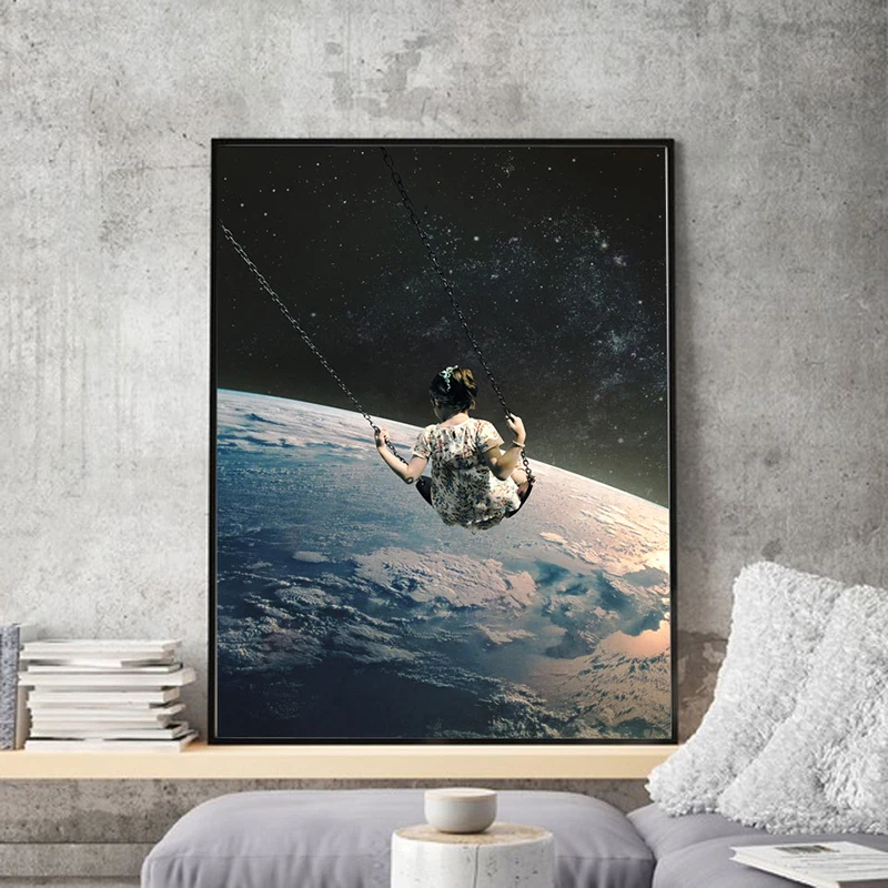 Cosmic Night Sky Art Canvas Paintings Earth Poster and Print Surrealism Galaxy Space Moon Wall Art Picture for Living-Room Decor
Cosmic Night Sky Art Canvas Paintings Earth Poster and Print Surrealism Galaxy Space Moon Wall Art Picture for Living-Room Decor
