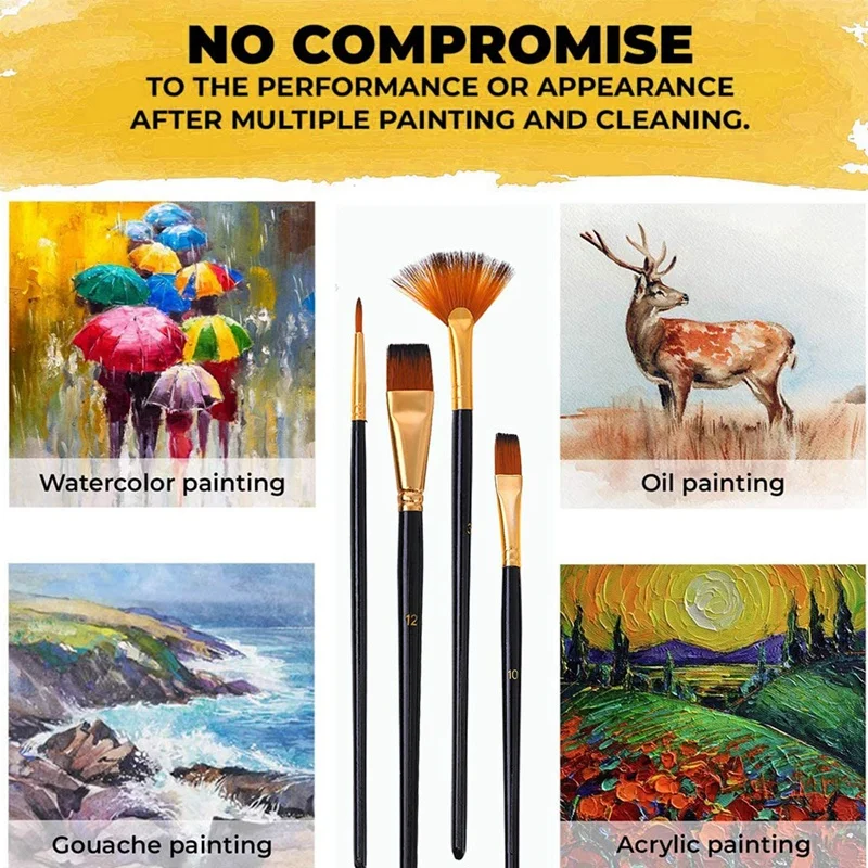 Paint Brushes Set, 18Pcs Painting Brushes Kit for Artist and Beginners Acrylic Oil Watercolor Body Paint
Paint Brushes Set, 18Pcs Painting Brushes Kit for Artist and Beginners Acrylic Oil Watercolor Body Paint
