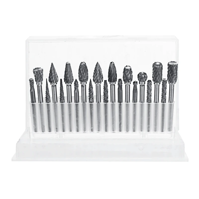 20Pcs/set Carbide Rotary Burrs Drill Bit Tungsten Steel Double Cut Grinder 3*3+3*6mm Rotary File Milling Cutter
20Pcs/set Carbide Rotary Burrs Drill Bit Tungsten Steel Double Cut Grinder 3*3+3*6mm Rotary File Milling Cutter