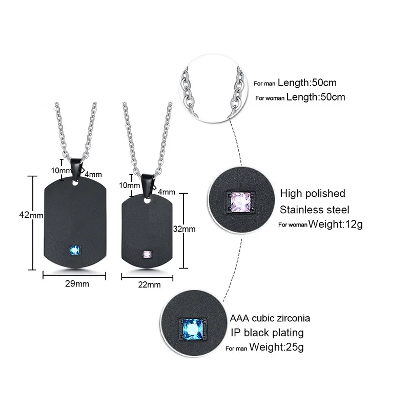 QWC CCN136 stainless steel necklace hot sell popular single women man 32mm square rose black color lover gift women jewelry
QWC CCN136 stainless steel necklace hot sell popular single women man 32mm square rose black color lover gift women jewelry