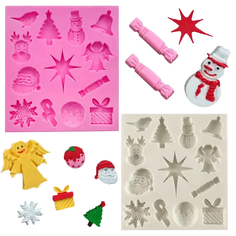 Christmas Silicone Fondant Cake Mold Santa Claus Snowflake Cupcake Partten Jelly Candy Chocolate Cake Decor Mold Baking Tool
Christmas Silicone Fondant Cake Mold Santa Claus Snowflake Cupcake Partten Jelly Candy Chocolate Cake Decor Mold Baking Tool