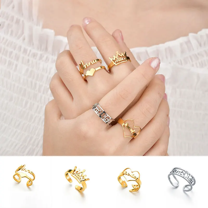 Personalized Customized Heart Crown Double Layer Hollow Stainless Steel Custom Name Ring For Lover Jewelry Birthday Party Gifts
Personalized Customized Heart Crown Double Layer Hollow Stainless Steel Custom Name Ring For Lover Jewelry Birthday Party Gifts