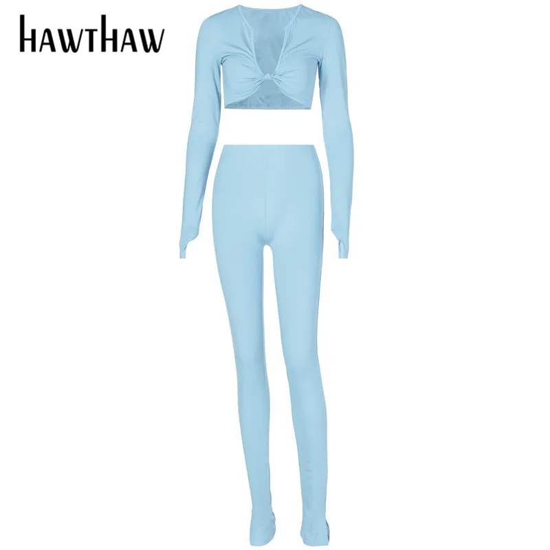HAWTHAW women sexy spring autumn v neck long sleeve crop top long pants sporty outfits tracksuit 2 piece matching sets outfits
HAWTHAW women sexy spring autumn v neck long sleeve crop top long pants sporty outfits tracksuit 2 piece matching sets outfits