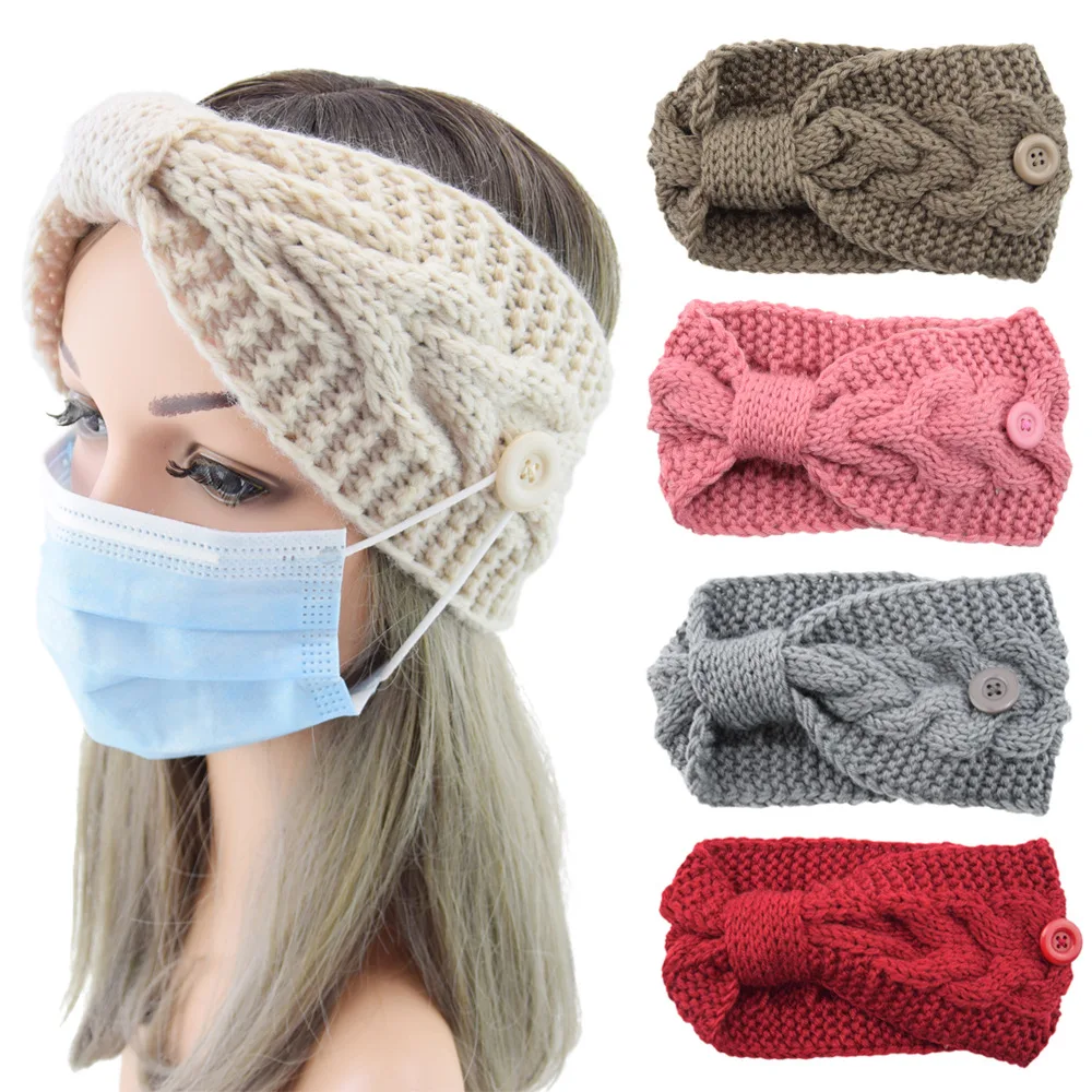 Handmade Bow Winter Wool Knit Warm Women Headbands with Buttons Solid Ladies Turban Outdoor Sports Headwear Hair Ribbons
Handmade Bow Winter Wool Knit Warm Women Headbands with Buttons Solid Ladies Turban Outdoor Sports Headwear Hair Ribbons
