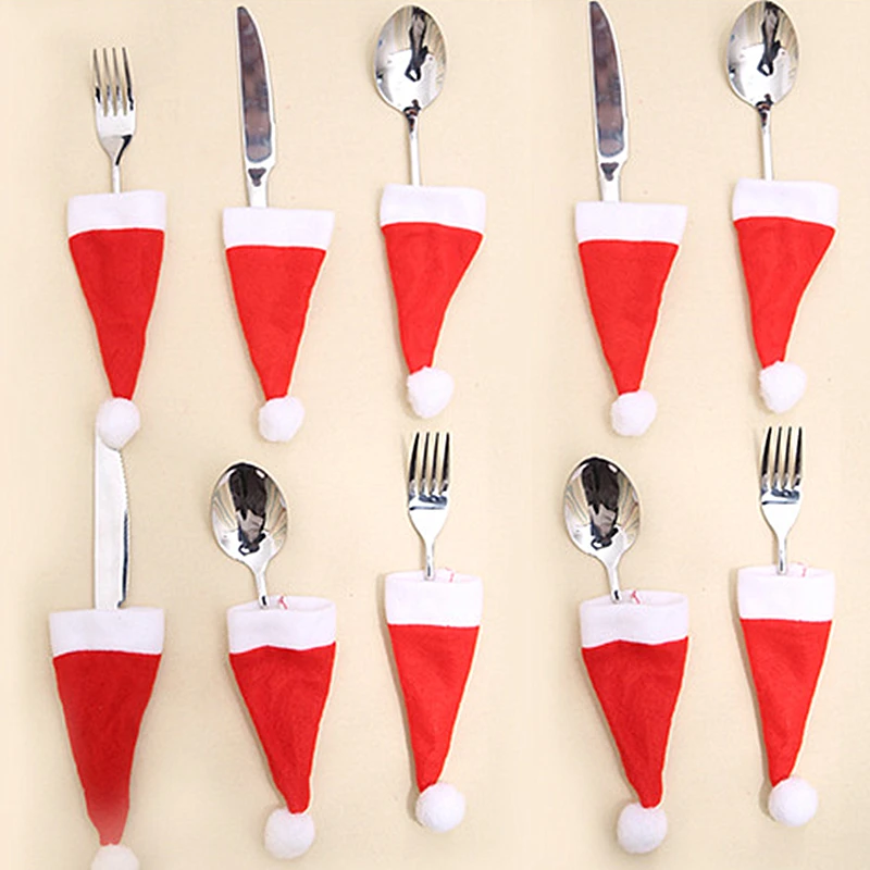 5PC Tableware Holder bag Christmas hat Christmas 2020 Christmas Decorations home decoration accessories Kitchen Tableware Holde
5PC Tableware Holder bag Christmas hat Christmas 2020 Christmas Decorations home decoration accessories Kitchen Tableware Holde