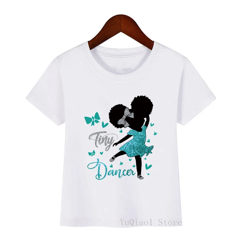 Cute Tiny Dancer Little Melanin Princess Print Baby Clothes Black Girls T-shirt Summer Top Children's Graphic T Shirts Kids Tee
Cute Tiny Dancer Little Melanin Princess Print Baby Clothes Black Girls T-shirt Summer Top Children's Graphic T Shirts Kids Tee