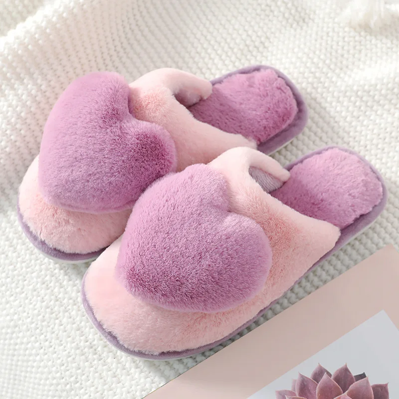 Women Indoor Slippers Cute heart Warm Cotton Shoes woman Comfort Home Indoor Bedroom Ladies Furry Slides
Women Indoor Slippers Cute heart Warm Cotton Shoes woman Comfort Home Indoor Bedroom Ladies Furry Slides