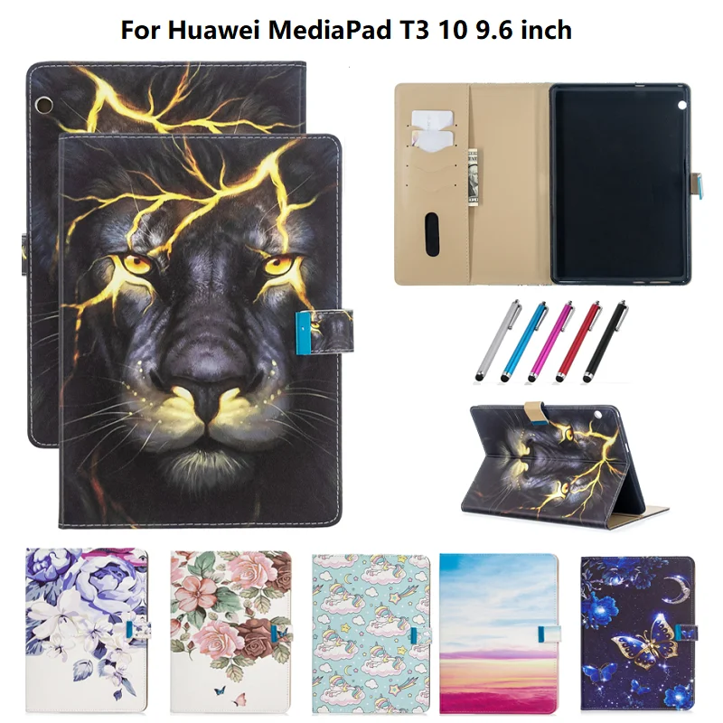 Магнитный чехол для Huawei Mediapad T3 10 планшета AGS-L09 AGS-W09 9 6 дюйма | Компьютеры и офис