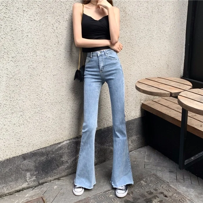 Retro slim summer 2021 loose straight wide leg pants drop feeling elastic high waist trumpet jeans women's wear
Retro slim summer 2021 loose straight wide leg pants drop feeling elastic high waist trumpet jeans women's wear