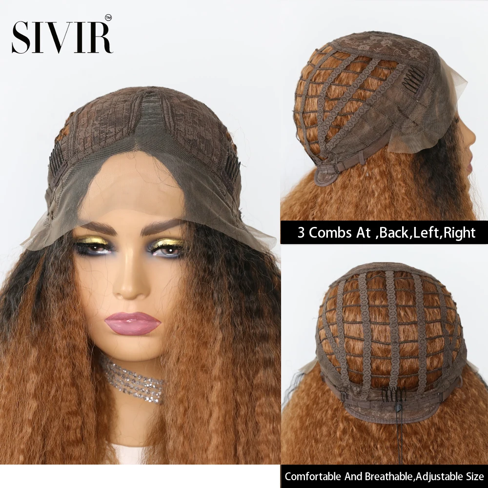 Sivir Synthetic Ombre Brown Blonde Color Long Kinky Straight Wig Lace Part Wigs With Natural Hairline Heat Resistant Fiber Soft
Sivir Synthetic Ombre Brown Blonde Color Long Kinky Straight Wig Lace Part Wigs With Natural Hairline Heat Resistant Fiber Soft