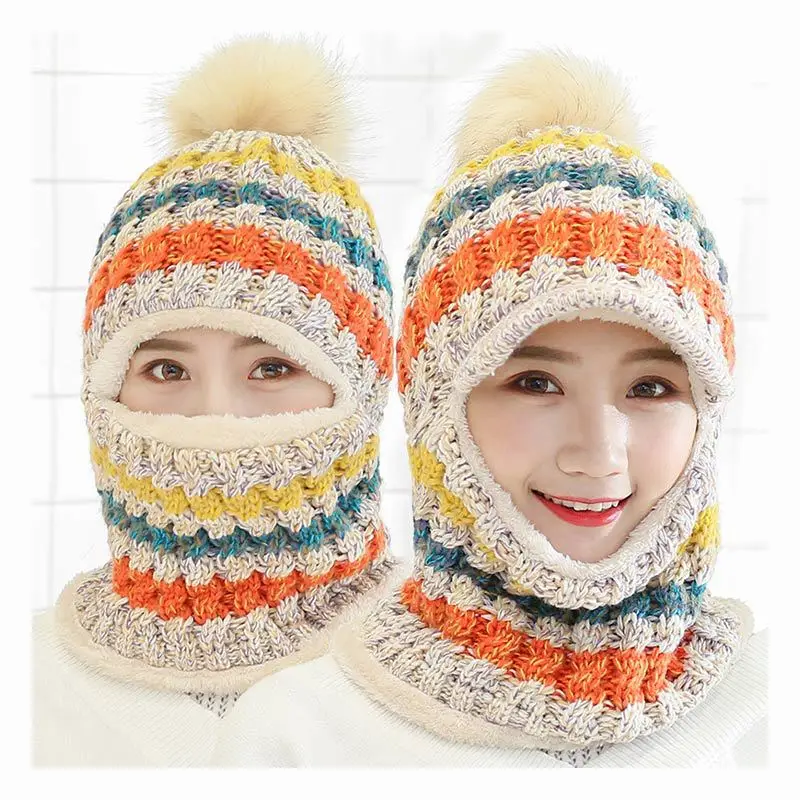 Female Warm Beanie Hat Riding Snow Caps Winter Women Knitted Hat Scarf Set Hairball Pom Pom Fashion Wool Thickening Hat Collars
Female Warm Beanie Hat Riding Snow Caps Winter Women Knitted Hat Scarf Set Hairball Pom Pom Fashion Wool Thickening Hat Collars