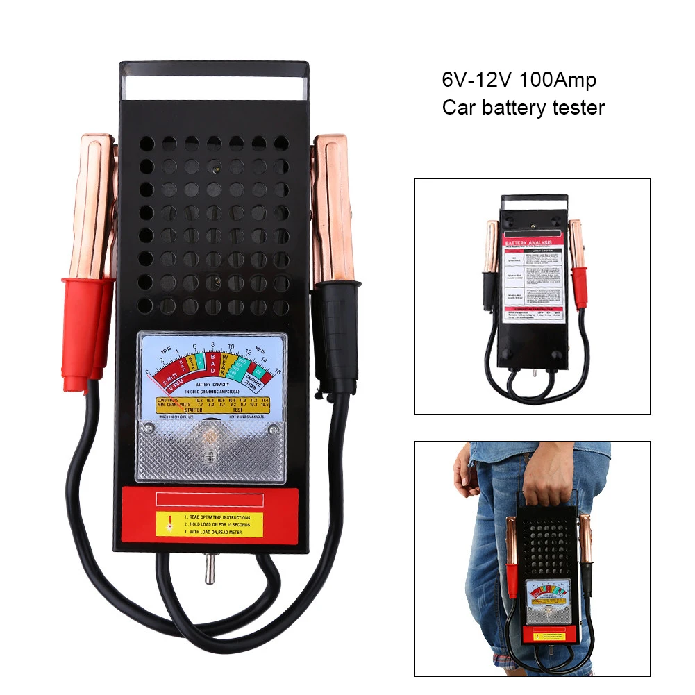 6V-12V 100Amp Car Van Auto Battery Tester Load Drop Charging System Analyzer Checker Tool
6V-12V 100Amp Car Van Auto Battery Tester Load Drop Charging System Analyzer Checker Tool