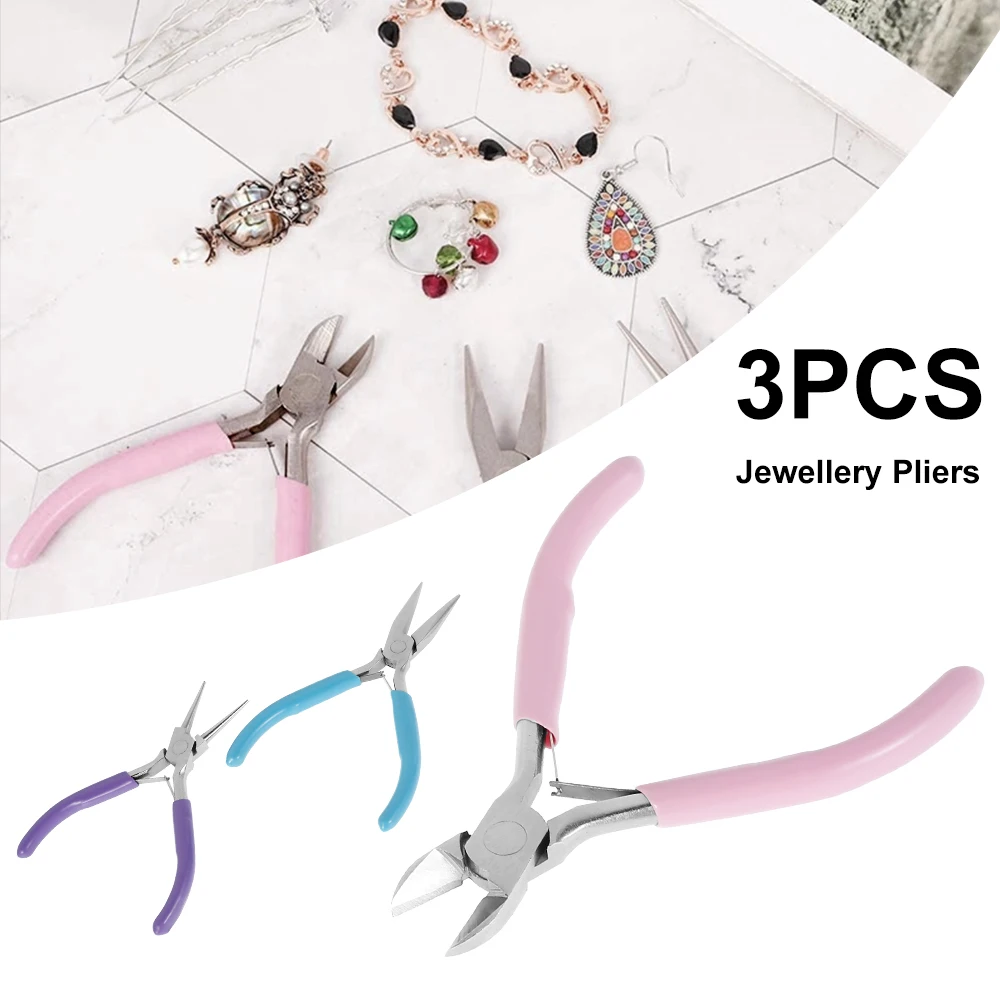 3PCS Mini Jewellery Beading Pliers Kits Repair Making Hand Tools Round Nose Wire Cutter Plier Side Cutting DIY Craft Supplies
3PCS Mini Jewellery Beading Pliers Kits Repair Making Hand Tools Round Nose Wire Cutter Plier Side Cutting DIY Craft Supplies