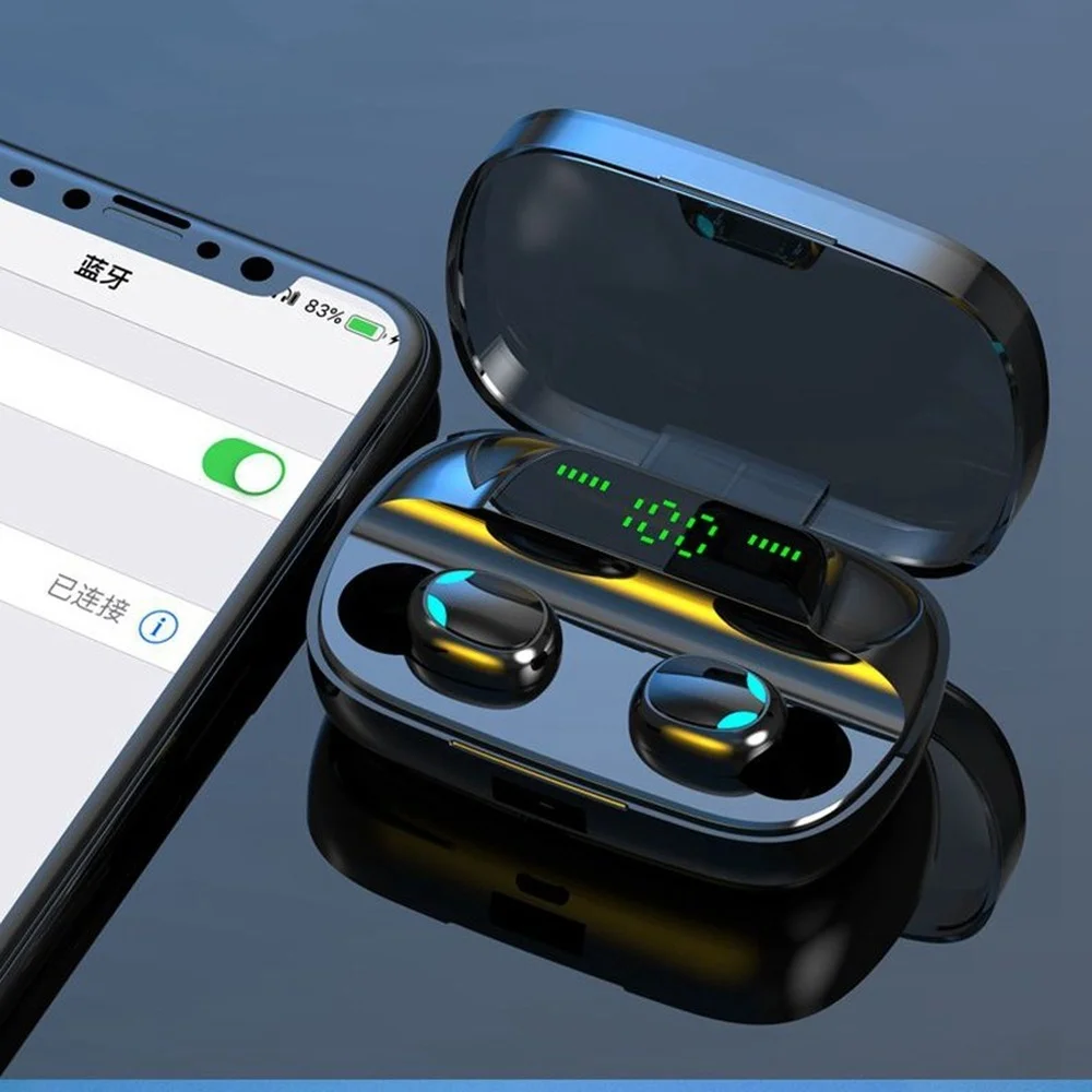 TWS S11B Wireless Bluetooth Earbuds LED Power Display Fingerprint Touch Waterproof Sports Headset With Charging Box Earphones
TWS S11B Wireless Bluetooth Earbuds LED Power Display Fingerprint Touch Waterproof Sports Headset With Charging Box Earphones