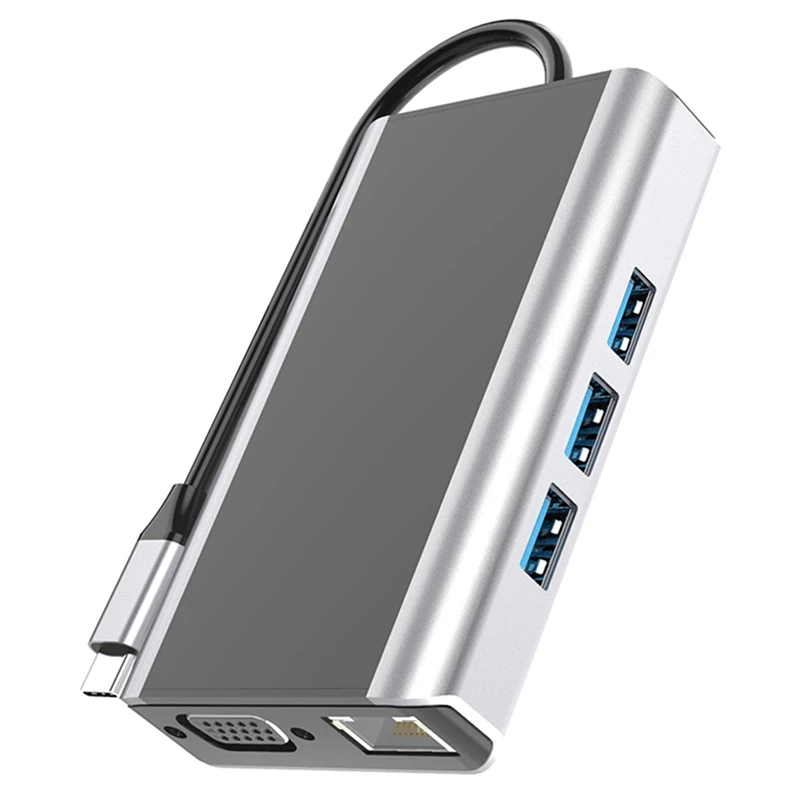 Type-C Docking Station 9-In-1 Multi-Function Hub USB3.0 PD HDMI VGA HUB for Pro
Type-C Docking Station 9-In-1 Multi-Function Hub USB3.0 PD HDMI VGA HUB for Pro