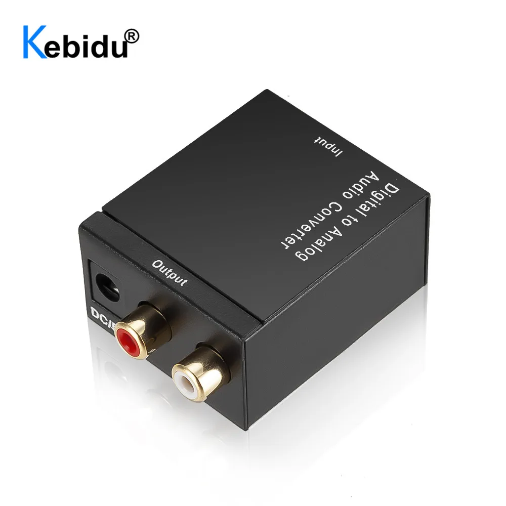 Цифровой оптический коаксиальный преобразователь сигнала в аналоговый Toslink Kebidu