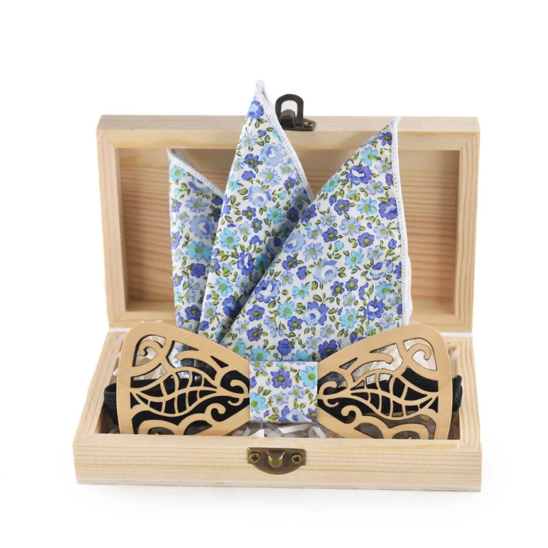 

2022 удобный деревянный стиль, деревянные галстуки-бабочки, набор для ношения, Женская деловая рубашка-бабочка, галстук, носовой платок