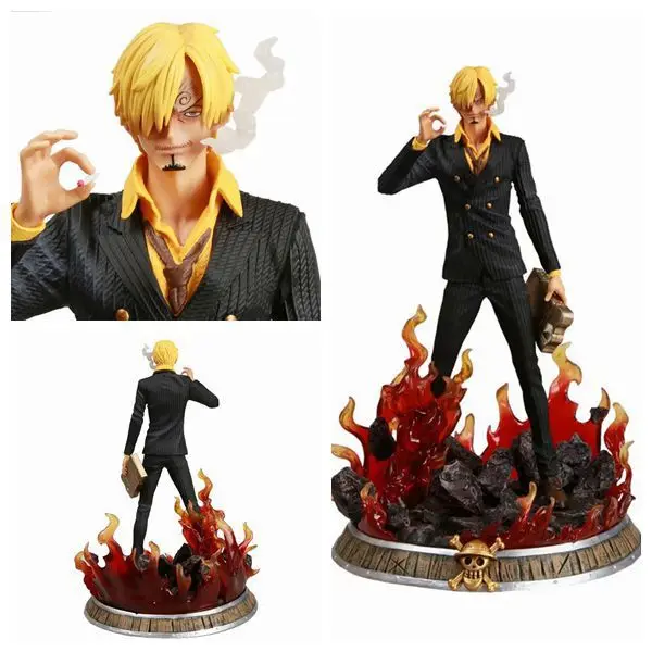 Статуэтка SANJI GK из аниме цельная 38 см Vinsmoke Sanji ПВХ коллекционная Игрушечная модель