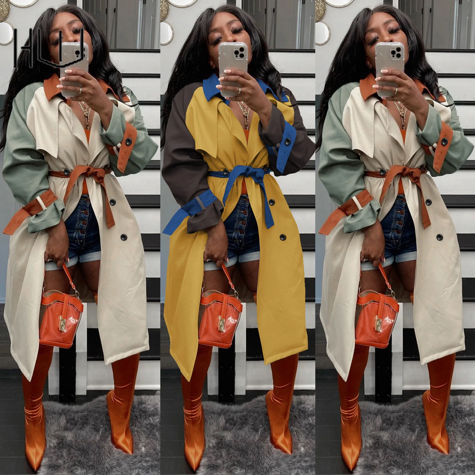 Women's Autumn Winter New Fashion Casual Windbreaker Coat Long Sleeve Pachwork Bandage Knee-length Stand-up Collar Warm Jackets
Women's Autumn Winter New Fashion Casual Windbreaker Coat Long Sleeve Pachwork Bandage Knee-length Stand-up Collar Warm Jackets