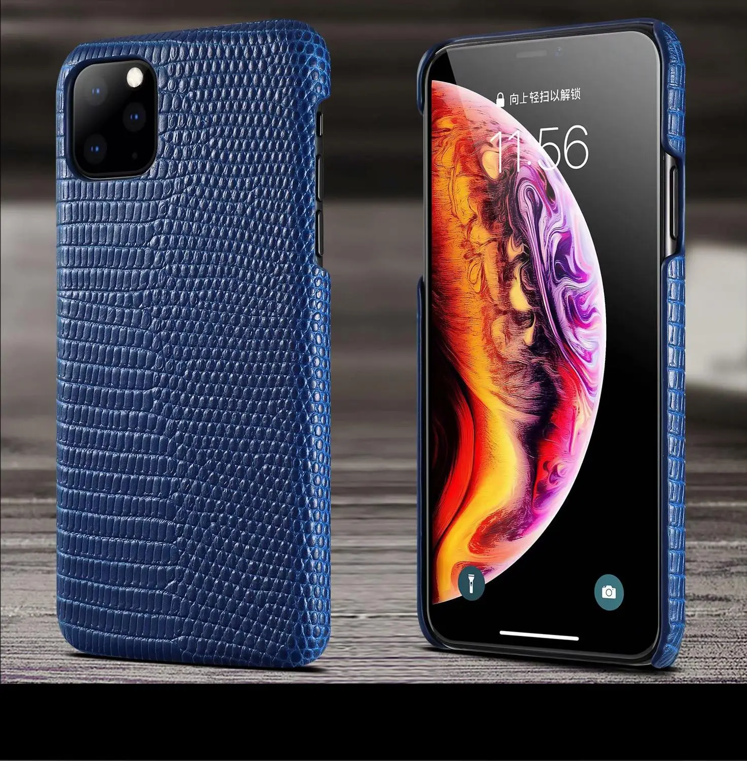 Чехол для телефона BuzzLee iPhone 6S 7 8 Plus X Xs XR MAX 11Pro Max lizard из натуральной воловьей